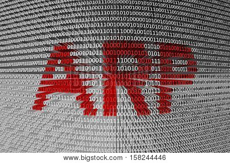 ARP is represented as a binary code 3d illustration