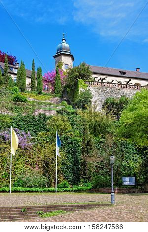 New Castle And Its Terrace In Baden Baden Germany
