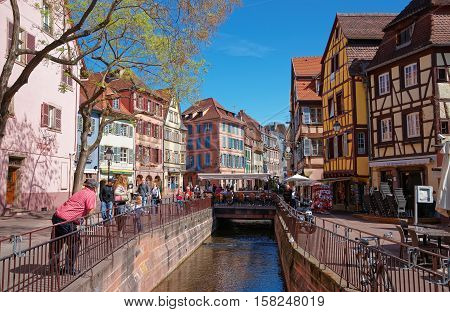 Old City Center In Colmar Alsace France