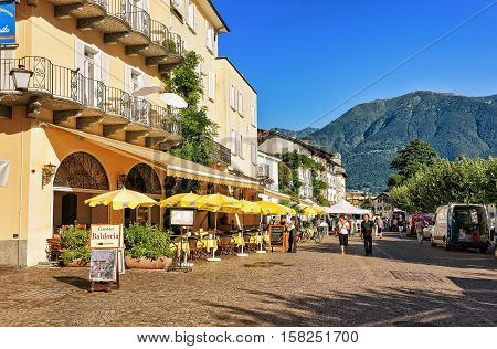 Restaurants And Cafes In Ascona Ticino In Switzerland