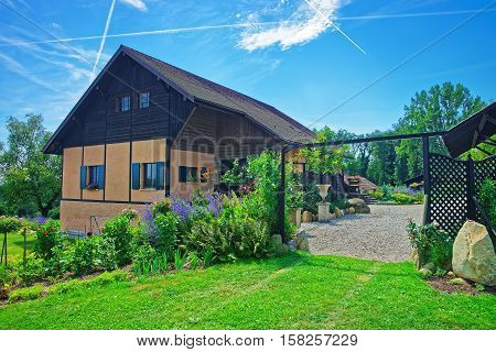 Swiss House At Yverdon Of Jura Nord Vaudois Vaud Switzerland