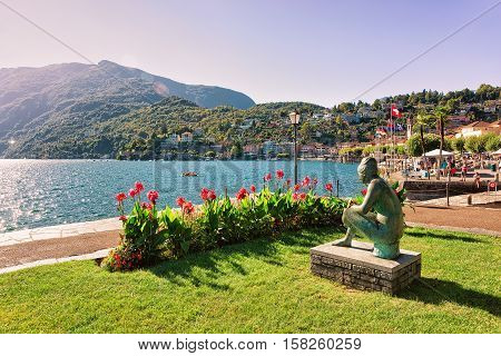 Woman Sculpture At Promenade Of Ascona In Ticino Switzerland