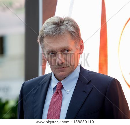 Russia, Moscow - November 22, 2016:  Peskov Dmitry . Deputy Head of the Presidential Administration - the press secretary of the President of the Russian Federation