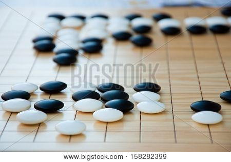 Desk For Board Game Go, Close Up