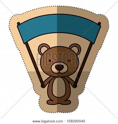 Bear cartoon icon. Animal cute adorable creature and friendly theme. Isolated design. Vector illustration