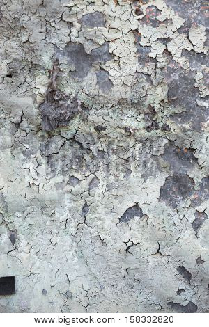 old rusted iron wall with old paint over it