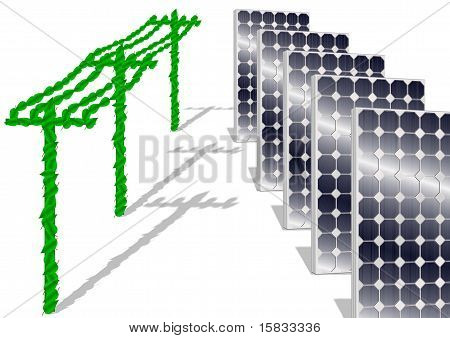 panneaux solaires et électricité