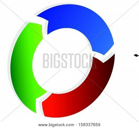 Segmented Circle Arrow. Circular Arrow Icon. Process, Progres, Rotation Icon.