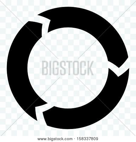 Segmented Circle Arrow. Circular Arrow Icon. Process, Progres, Rotation Icon.