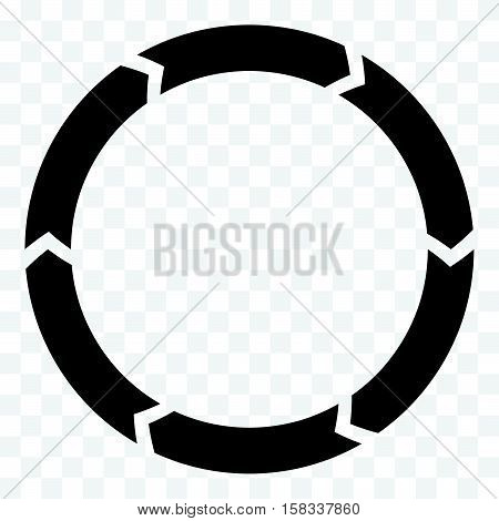 Segmented Circle Arrow. Circular Arrow Icon. Process, Progres, Rotation Icon.