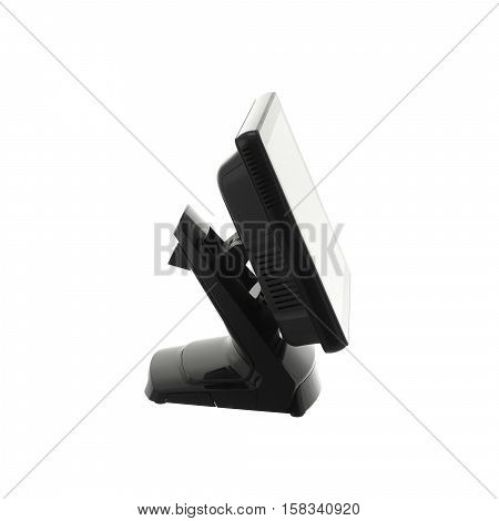 Point Of Sale System with Screen Monitor On White Background