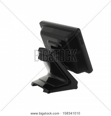 Point Of Sale System with Screen Monitor On White Background
