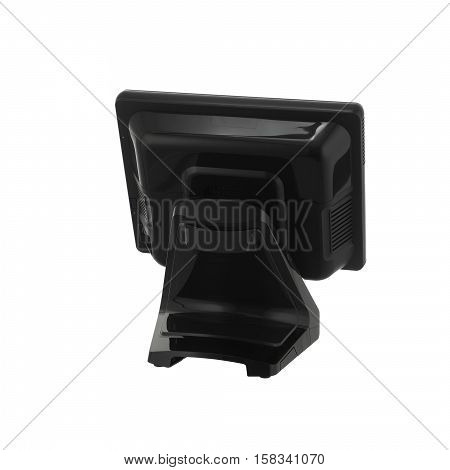 Point Of Sale System with Screen Monitor On White Background
