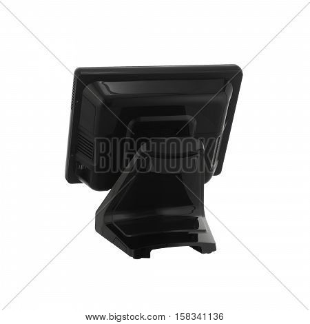 Point Of Sale System with Screen Monitor On White Background