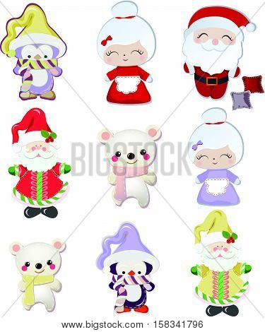 Christmas Toys Set Collection Vector
