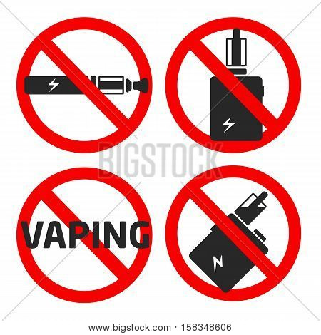 super vector flat coollection set vaping icons