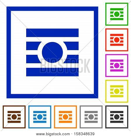 Text wrap flat color icons in square frames