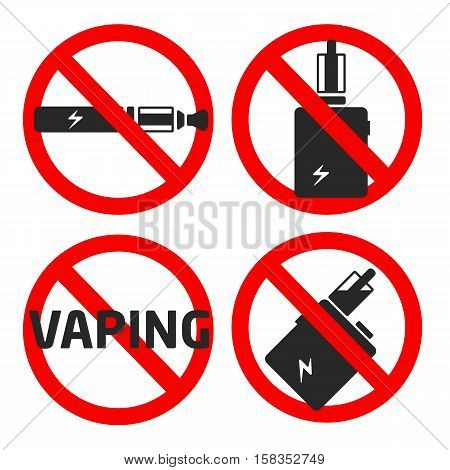 super vector flat coollection set vaping icons