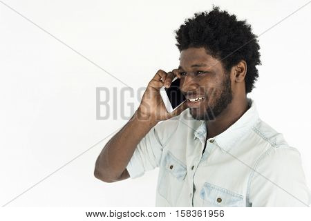 Male Calling Communication Technology Concept
