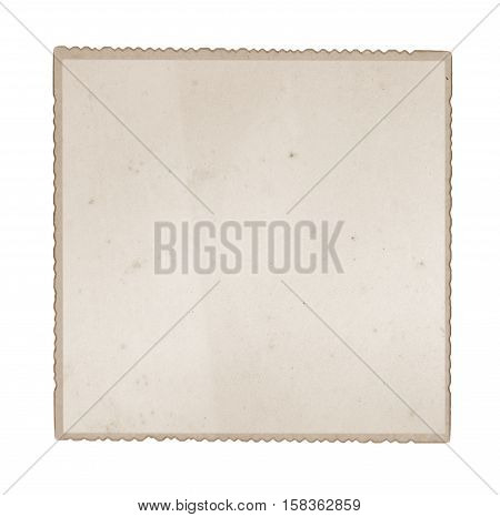 Old aper sheet or card isolated on white.