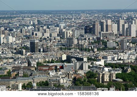 The City Skyline At Daytime. Paris, France. Taken From The Tour Montparnasse