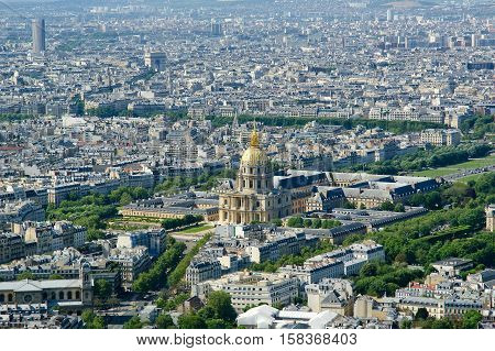 The City Skyline At Daytime. Paris, France. Taken From The Tour Montparnasse