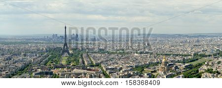The City Skyline At Daytime. Paris, France. Taken From The Tour Montparnasse