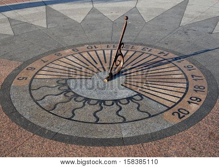 Sundial on the seafront of the city of Sebastopol Crimea