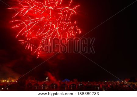 San Juan Fireworks at Badajoz, Extremadura, Spain