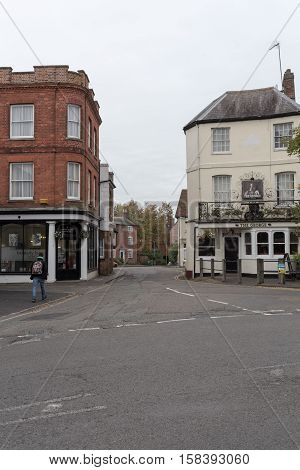 Winslow, Buckinghamshire, United Kingdom, October 25, 2016: Beauty Bar And The George Pub On Market