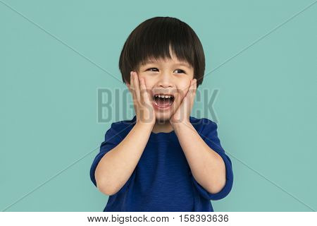 Little Boy Kid Adorable Cute Playful Portrait Concept