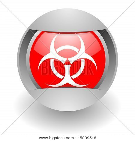 Biohazard çelik glosssy simgesi