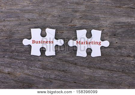 Missing white puzzle with positive Business Strategy and copyspace area