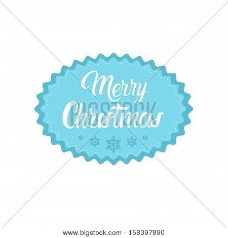 Happy New Year Merry Christmas Greeting Card Decoration Laber Web Icon Flat Vector Illustration