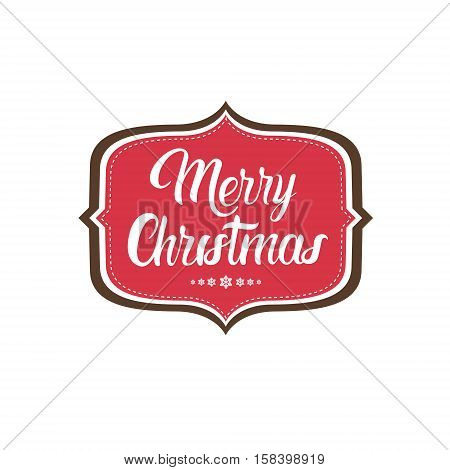 Happy New Year Merry Christmas Greeting Card Decoration Laber Web Icon Flat Vector Illustration
