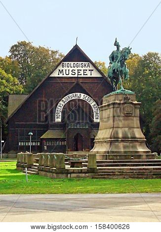 Wooden exterior style of Biology Museum was inspired by medieval Norwegian stave churches, Stockholm, Sweden