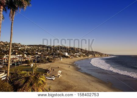laguna beach coastal view Los Angeles. Beautiful view of the coast