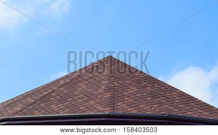 Decorative Metal Tile On A Roof. Types Of A Roof Of Roofs