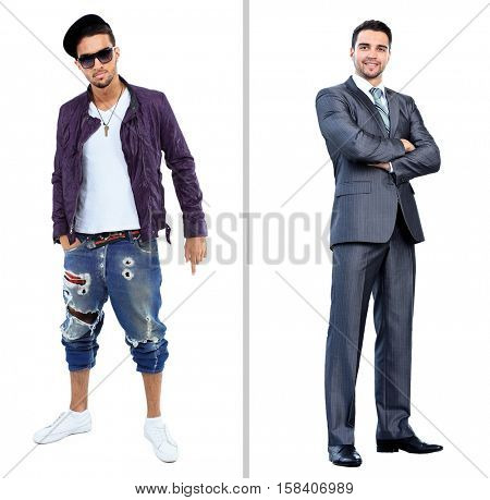 collage of young man