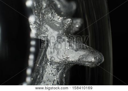 Christmas decoration - macro elements christmas tree silver reindeer