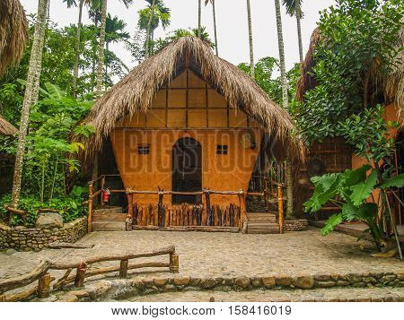 Traditional hut at Li village, Hainan, China
