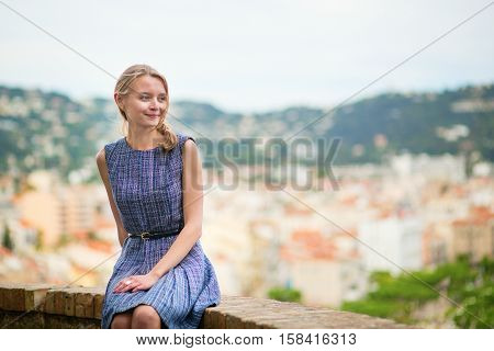 Young Girl On Le Suquet Hill In Cannes