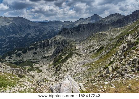 Panorama from Banderitsa pass to Banderishki Chukar peak,  Pirin Mountain, Bulgaria