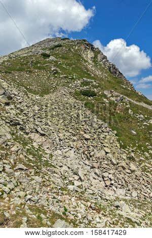 View From Banderitsa pass to Muratov peak,  Pirin Mountain, Bulgaria