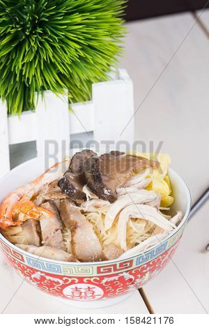 chinese tradition, birthday misua or noodles for long life