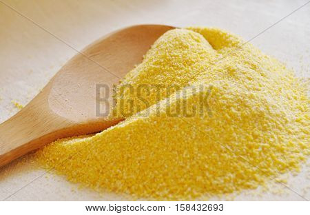 Heap Of Organic Corn Meal
