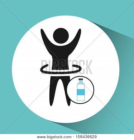sport man artistic gymnatics nutrition health vector illustration eps 10