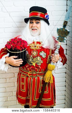 Amazed Senior Beefeater Man