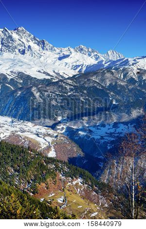 Spectacular Chalaadi Glacier, Located On Southern Slope Of The Causacus Mountains