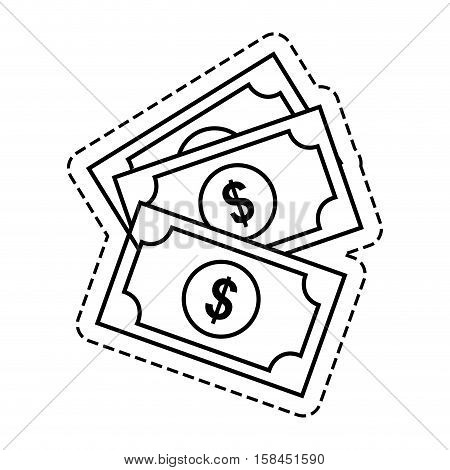 Money cash billet icon vector illustration graphic design